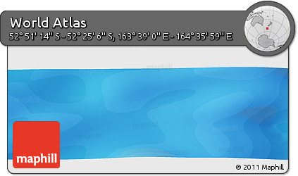 Political Panoramic Map of the Area around 52° 38' 10" S, 164° 7' 30" E