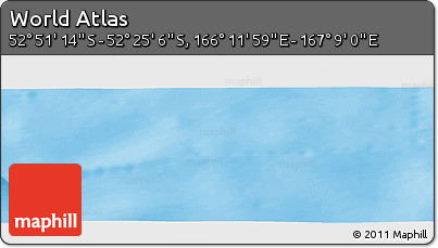Shaded Relief Panoramic Map of the Area around 52° 38' 10" S, 166° 40' 30" E