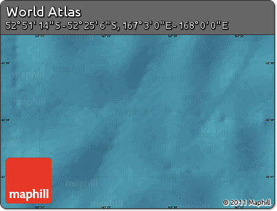Satellite Map of the Area around 52° 38' 10" S, 167° 31' 30" E