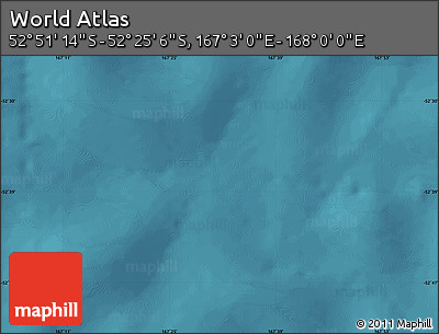 Satellite Map of the Area around 52° 38' 10" S, 167° 31' 30" E