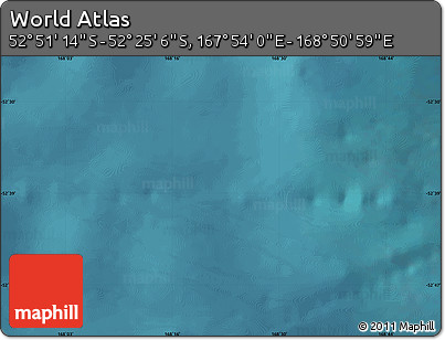 Satellite Map of the Area around 52° 38' 10" S, 168° 22' 30" E