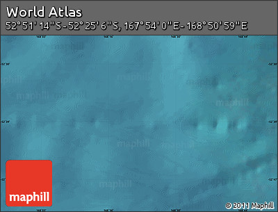 Satellite Map of the Area around 52° 38' 10" S, 168° 22' 30" E