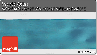 Satellite Panoramic Map of the Area around 52° 38' 10" S, 170° 55' 30" E