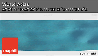Satellite Panoramic Map of the Area around 52° 38' 10" S, 170° 55' 30" E
