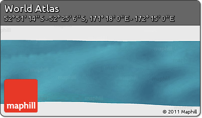 Satellite Panoramic Map of the Area around 52° 38' 10" S, 171° 46' 30" E