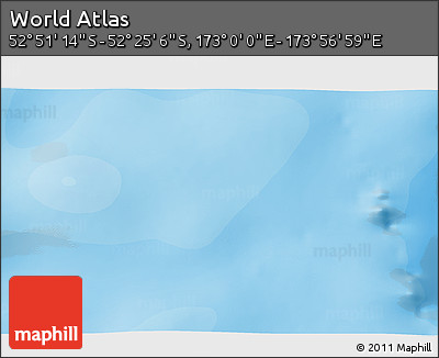 Political 3D Map of the Area around 52° 38' 10" S, 173° 28' 29" E