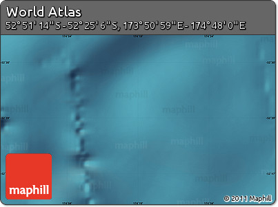 Satellite Map of the Area around 52° 38' 10" S, 174° 19' 29" E