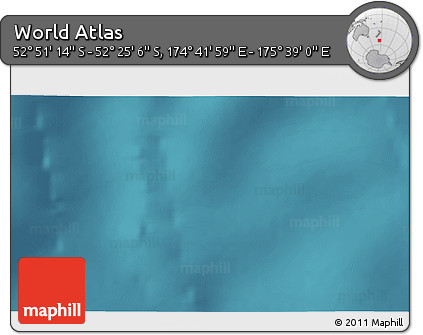 Satellite 3D Map of the Area around 52° 38' 10" S, 175° 10' 30" E