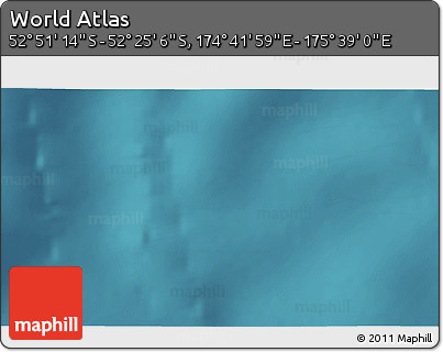 Satellite 3D Map of the Area around 52° 38' 10" S, 175° 10' 30" E