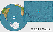 Satellite Location Map of the area around 52° 38' 10" S, 17° 46' 29" W