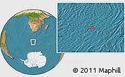 Satellite Location Map of the area around 52° 38' 10" S, 20° 28' 30" E