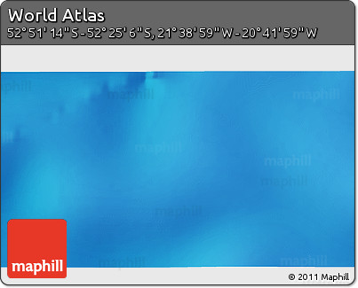 Shaded Relief 3D Map of the Area around 52° 38' 10" S, 21° 10' 29" W