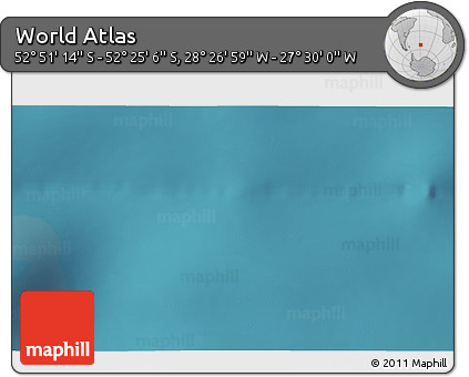 Satellite 3D Map of the Area around 52° 38' 10" S, 27° 58' 30" W