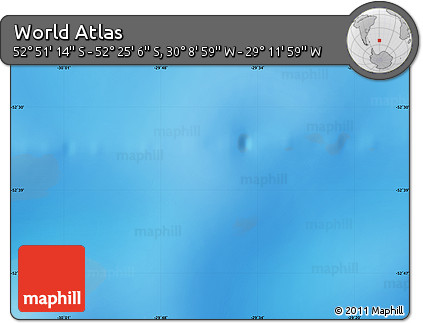 Physical Map of the Area around 52° 38' 10" S, 29° 40' 29" W