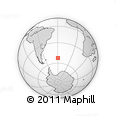 Outline Map of the Area around 52° 38' 10" S, 29° 40' 29" W, rectangular outline