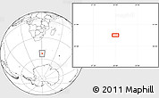 Blank Location Map of the area around 52° 38' 10" S, 30° 40' 29" E