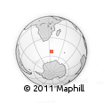 Outline Map of the Area around 52° 38' 10" S, 34° 55' 29" E, rectangular outline
