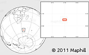 Blank Location Map of the area around 52° 38' 10" S, 37° 28' 30" E