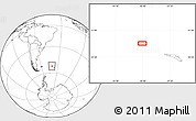 Blank Location Map of the area around 52° 38' 10" S, 40° 43' 30" W