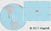 Gray Location Map of the area around 52° 38' 10" S, 42° 25' 29" W