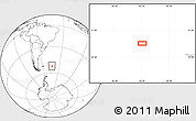 Blank Location Map of the area around 52° 38' 10" S, 43° 16' 29" W