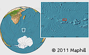 Satellite Location Map of the area around 52° 38' 10" S, 45° 7' 30" E