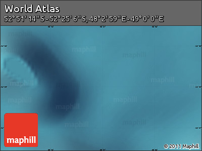 Satellite Map of the Area around 52° 38' 10" S, 48° 31' 29" E