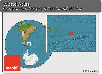 Satellite Location Map of the Area around 52° 38' 10" S, 52° 37' 30" W