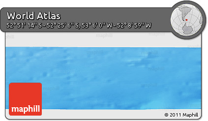Physical Panoramic Map of the Area around 52° 38' 10" S, 52° 37' 30" W