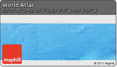 Physical Panoramic Map of the Area around 52° 38' 10" S, 52° 37' 30" W