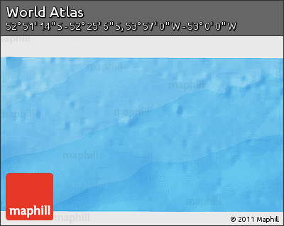 Political 3D Map of the Area around 52° 38' 10" S, 53° 28' 30" W