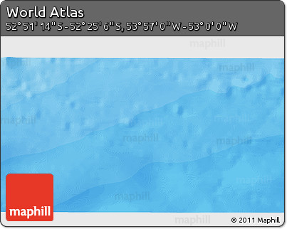Political 3D Map of the Area around 52° 38' 10" S, 53° 28' 30" W