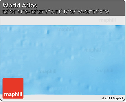 Physical 3D Map of the Area around 52° 38' 10" S, 54° 19' 30" W