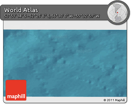 Satellite 3D Map of the Area around 52° 38' 10" S, 56° 1' 29" W