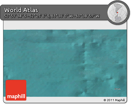 Satellite 3D Map of the Area around 52° 38' 10" S, 61° 7' 30" W