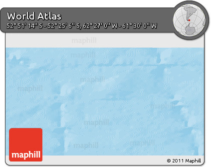 Physical 3D Map of the Area around 52° 38' 10" S, 61° 58' 30" W