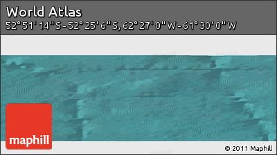 Satellite Panoramic Map of the Area around 52° 38' 10" S, 61° 58' 30" W