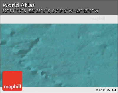 Satellite 3D Map of the Area around 52° 38' 10" S, 63° 40' 30" W