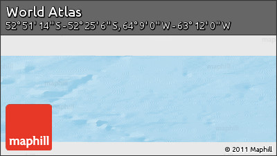 Physical Panoramic Map of the Area around 52° 38' 10" S, 63° 40' 30" W