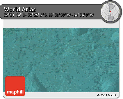 Satellite 3D Map of the Area around 52° 38' 10" S, 65° 22' 30" W