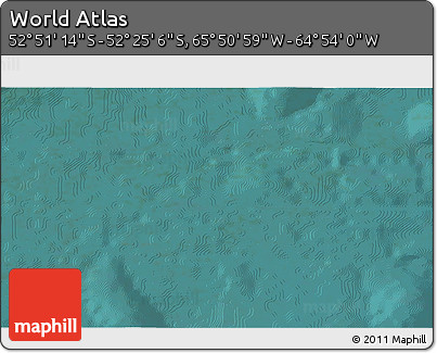 Satellite 3D Map of the Area around 52° 38' 10" S, 65° 22' 30" W