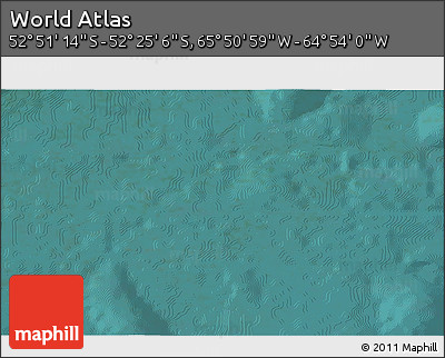 Satellite 3D Map of the Area around 52° 38' 10" S, 65° 22' 30" W