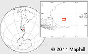 Blank Location Map of the area around 52° 38' 10" S, 65° 22' 30" W