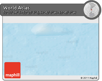Physical 3D Map of the Area around 52° 38' 10" S, 66° 13' 29" W