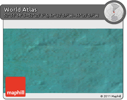 Satellite 3D Map of the Area around 52° 38' 10" S, 67° 4' 29" W