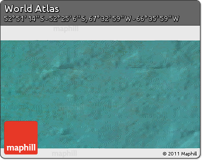 Satellite 3D Map of the Area around 52° 38' 10" S, 67° 4' 29" W