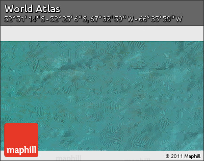 Satellite 3D Map of the Area around 52° 38' 10" S, 67° 4' 29" W
