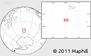 Blank Location Map of the area around 52° 38' 10" S, 68° 4' 29" E