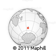 Outline Map of the Area around 52° 38' 10" S, 68° 4' 29" E, rectangular outline