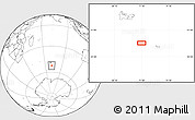 Blank Location Map of the area around 52° 38' 10" S, 71° 28' 29" E